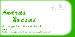 andras mocsai business card